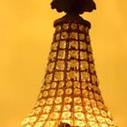 Vintage Kristal Glas Lamp Hanglamp Plafondlamp Kroonluchter thumbnail 8