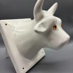 Wanddecoratie Stier Wit Keramiek Gailstyn-sutton thumbnail 3