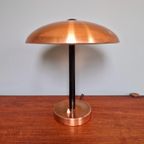 Grote Koperen Bureaulamp, Bauhaus-Stijl, Jaren 50 thumbnail 2