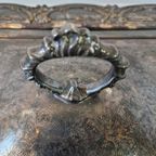 Antieke Serveerschaal Zilverkleurige Schaal Bord thumbnail 4