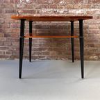 Vintage Hoogglanzende Houten Cocktailtafel, Salontafel Jaren 60, Mid Century Bijzettafel. thumbnail 13