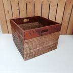 Rotan Opbergbak Met Houten Rand thumbnail 3