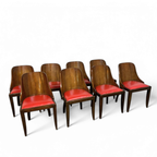 8 X De Coene Frères Chairs By Kortrijkse Kunstwerkstede Art Deco 1930s thumbnail 6