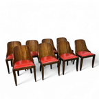 8 X De Coene Frères Chairs By Kortrijkse Kunstwerkstede Art Deco 1930S thumbnail 6