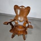 3 X Large Oak Claw Armchairs 1960S 70 X 70 X 90 Cm thumbnail 14