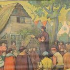 Educatieve Oude Schoolplaat Vaderlandse Geschiedenis De Hervorming Hagepreek 94X65Cm thumbnail 9