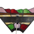 Wandlamp - Tiffany Stijl - Glas En Lood - 3e Kwart 20e Eeuw thumbnail 4