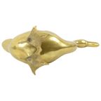 Grote Messing Eend Sculptuur Beeld Seventies 34Cm thumbnail 8