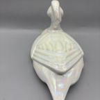 Art Deco Parelmoer Porseleinen Eend Wit Goud thumbnail 8