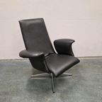 Goldsiegel Vintage Draaifauteuil Zwarte Draaistoel Jare 60 thumbnail 11