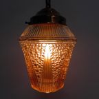 Vintage Hanglamp Met Glazen Kap thumbnail 7