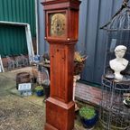 Antieke Staande Engelse Klok Afm. 47x22cm En 215cm Hoog thumbnail 2
