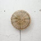 Bamboe Wandlamp Rond Naturel – M thumbnail 3