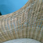 Vintage Luit Van Der Helm Rotan Slederok Stoelen (Nieuw Gestoffeerd) thumbnail 3