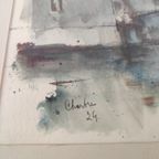 José Van Gucht - Aquarel - Chartres thumbnail 6