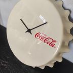 Vintage Wandklok Coca Cola Wit Rood thumbnail 4