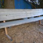 Prachtige Vergrijsde Boomstam Tuinbank 242 Cm thumbnail 2