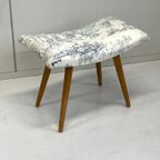 Voetenbankje Toile De Jouy Vintage Poef thumbnail 6