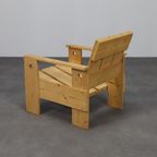 Crate Lounge Chair, In The Style Of Gerrit Rietveld, 1980s. thumbnail 6