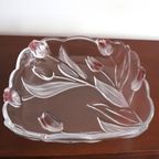Vintage Stijlvole Schaal Walther Glas Tulpen, Duitsland Jaren '70/'80 thumbnail 4