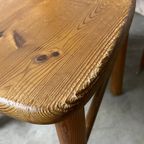 5X Vintage Grenen Keuken Stoelen, Nieuwe Gelakt, Daumiller Style thumbnail 21