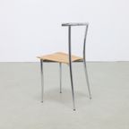 4X Postmodern Dining Chair In Chrome And Plywood By Segis, 1990S thumbnail 7