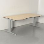 Aspa Bureau, Ahorn Blad, 180 X 80/90 Cm, Hoogte Instelbaar Onderstel D.M.V. Handslinger thumbnail 2