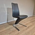 4x Rolf Benz 7800 - Eetkamerstoelen - Nieuwstaat - Zwart-wit thumbnail 22