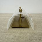 Vintage Lucite And Brass Wall Lamp ,1970S thumbnail 3