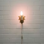 Bronzen Gouden Wandlamp Blad thumbnail 5