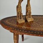 20e-eeuwse Anglo-indiase Ingelegde Botten Salontafel thumbnail 13