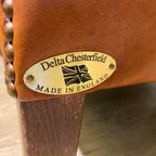 Gave Engelse Chesterfield Oor Fauteuil Cognac Leer thumbnail 4
