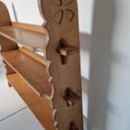 Brutalist Eiken Boekenkastje Vintage thumbnail 9