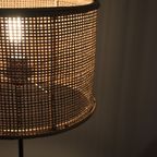 50’S Vloer Lamp Met Nieuwe Rotan Kap 64681 thumbnail 4