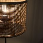 50’S Vloer Lamp Met Nieuwe Rotan Kap 64681 thumbnail 4