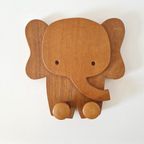 Vintage Houten Kapstok Olifant Kapstokje thumbnail 3