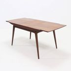 Extendable Teak Dining Table By Louis Van Teeffelen For Webe 1950'S thumbnail 9