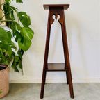 Hoge Vintage Plantentafel Donker Teak thumbnail 7