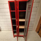 Brandweer Rode Lockerkast Vintage Kledingkast Wandkast thumbnail 8