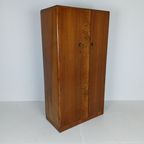 Prachtige Engelse Art Deco Burrnut-Garderobe thumbnail 21