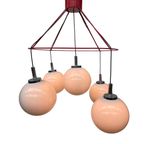 Xxl Cluster Of Opaline Globes - De Stijl / Gispen (Attr.) - Dutch Design Chandelier thumbnail 2