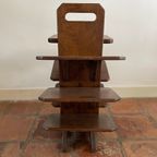 Brutalist Magazinerack, Eiken Etagere In Stijl Van Guillerme Et Chambon, Jaren 60 thumbnail 8