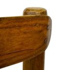 Vintage Brutalist Stoelen Hout Natuurlijk Japandi Set Van 6 thumbnail 14