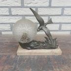 Art Deco Tafellamp Met Vogel 1920'S | Kerst thumbnail 4