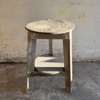Vintage Rustieke Houten Bijzet Tafel C. 1970 thumbnail 7