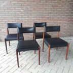 Set Van 4 Eetkamerstoelen Jaren 60 Bovenkamp Stoelen Aksel Bender thumbnail 3