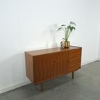 Teak Fineer Dressoir Met Ronde Knop En Lades thumbnail 13