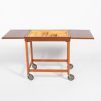 Scandinavian 1960’s Side/storage Table On Wheels thumbnail 3