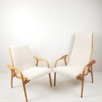 Yngve Ekström Fauteuils Hoog En Laag Model Plywood Setprijs thumbnail 13