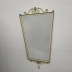 Vintage Metalen Spiegel (Art Nouveau Stijl) thumbnail 6